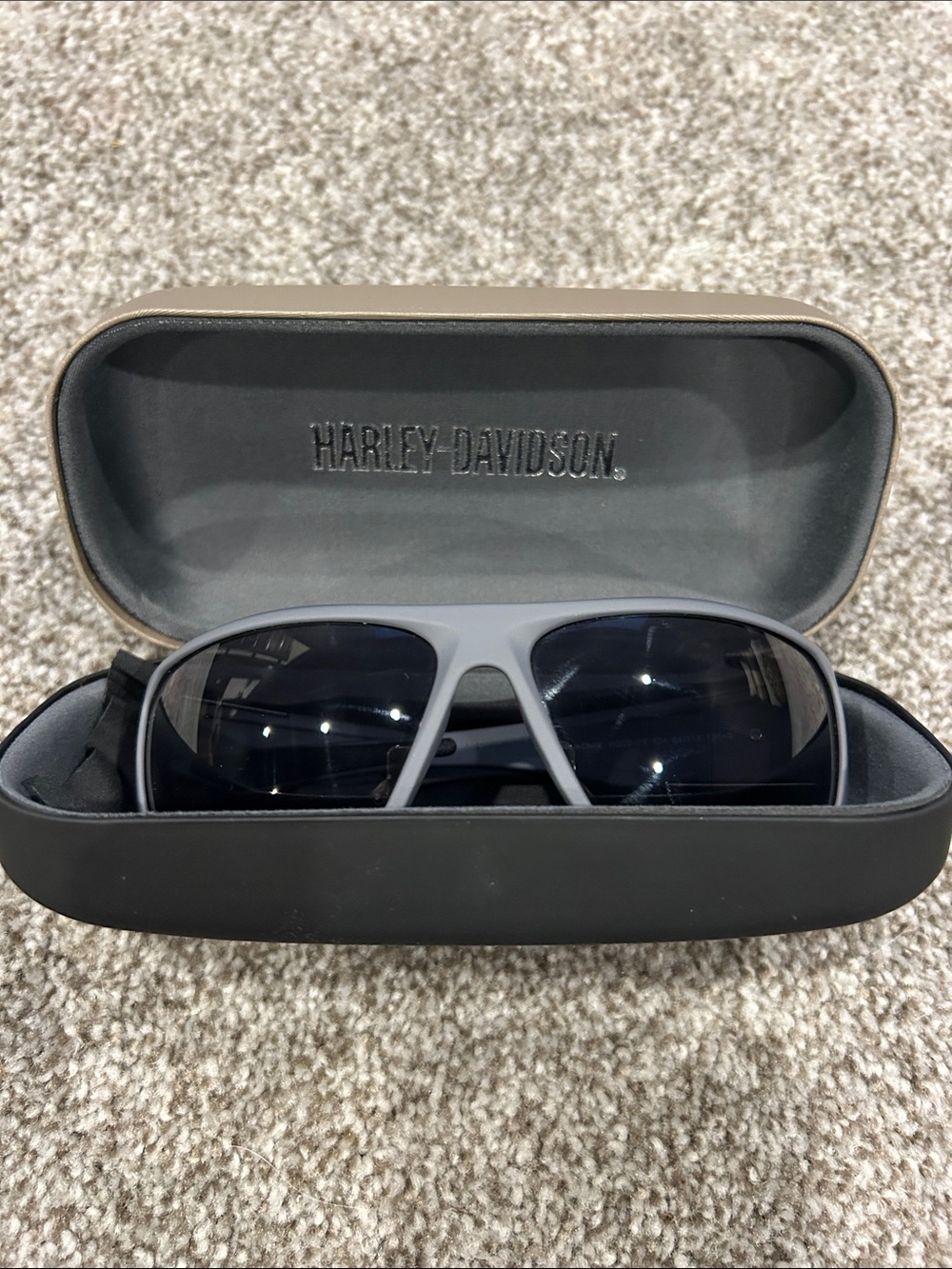 Harley-Davidson Men’s Gray Frame with Dark Lenses Swim Sunglasses